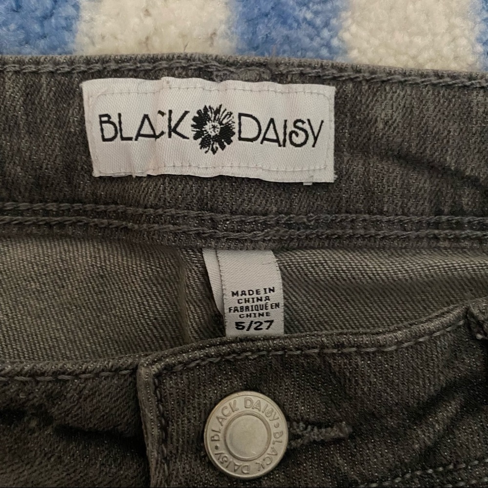 Black Daisy Black/Dark Gray Straight Leg Jeans - Picture 7 of 10